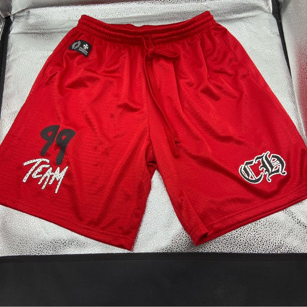 Chrome Hearts Red Mesh Shorts